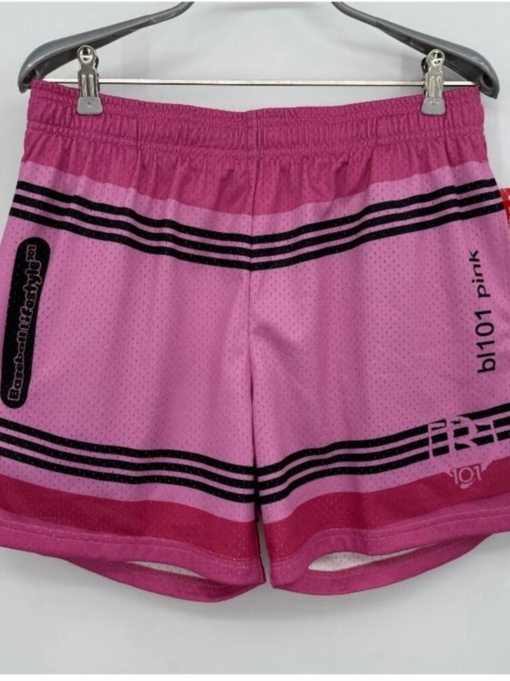 Baseball Lifestyle 101 Mesh Athletic Shorts Size S Men’s Pink Crayon